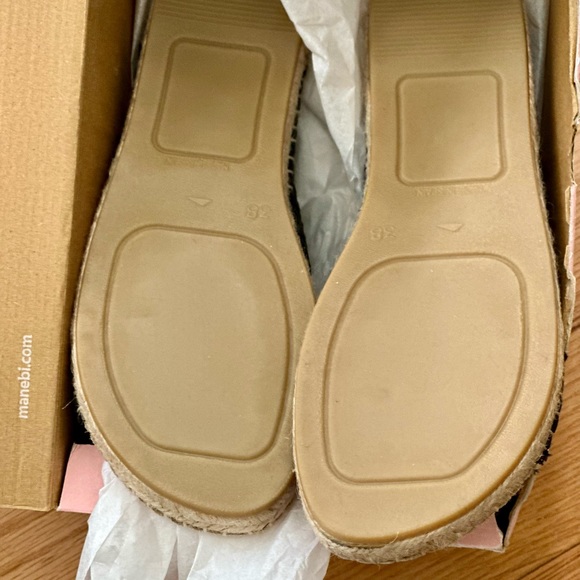 Crystal Raffia Espadrille Sandals Black W Diamonds, 38 (8) - Picture 5 of 6